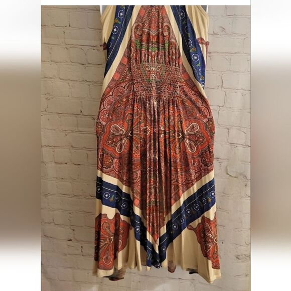 NWT Leifnotes for Anthropologie Paisley Sleeveless Swing Dress Sz. XS ret $145 - Picture 5 of 7